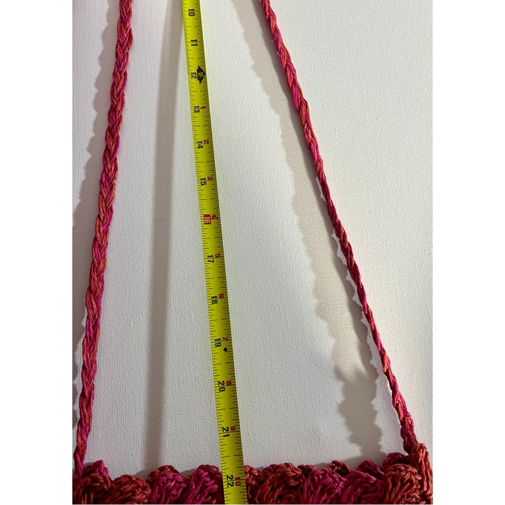 UrbanOutfitters UO fuschia and orange Bermuda bucket crossbody bag - Picture 6 of 11
